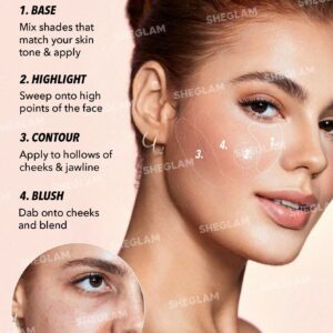 پالت صورت 12رنگ چندکاره شیگلم رنگ Vanilla Sculpt