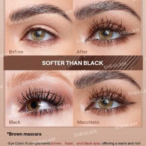 ریمل حجم دهنده و بلند کننده شیگلم مدل دوسر All-In-One رنگ قهوه ای Macchiato