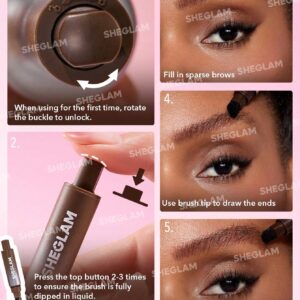 هاشور ابرو شیگلم مدل Brow Fection رنگ Chocolate