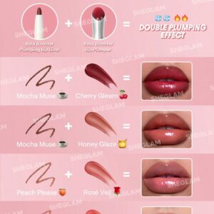 خط لب حجم دهنده شیگلم مدل Bold Booster رنگ Cocoa Crush