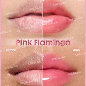 لیپ پلامپر حجم دهنده لب شیگلم مدل شاین Booster shine plumping رنگ pink flamingo