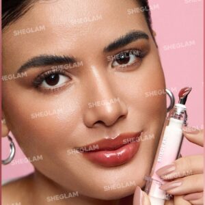 لیپ پلامپر حجم دهنده لب شیگلم مدل شاین Booster shine plumping رنگ Sepia Kiss
