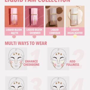 رژگونه مایع شیگلم مدل Color Bloom رنگ Real Deal