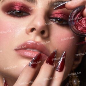 سایه گلیتری ژلی شیگلم مدل Crimson Butterfly رنگ قرمز Cocoon