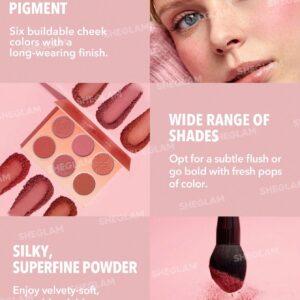 پالت رژگونه پودری شیگلم مدل Floral Flush Blush رنگ Multicolor