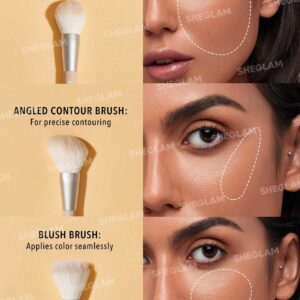 ست براش سه عددی صورت شیگلم به همراه کیف Glam