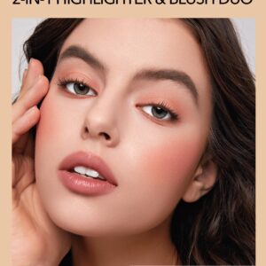 رژگونه و هایلایتر شیگلم مدل دوتایی رنگ St. Tropez