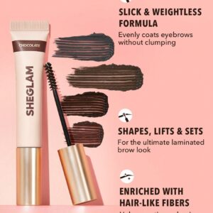 ژل ابروی رنگی شیگلم رنگ Espresso مدل Tinted Brow Gel