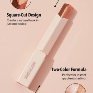 سایه استیکی شاین دورنگ شیگلم رنگ Rose