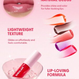 تینت لب روغنی شیگلم مدل Tinted Lip Oil رنگ Pinky Swear