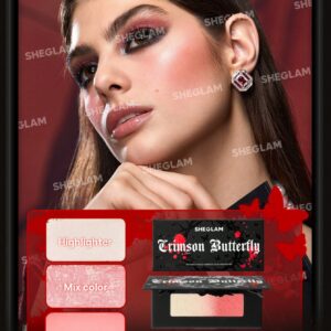 هایلایتر و رژگونه پودری شیگلم از کالکشن Crimson Butterfly