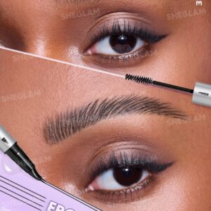 قلم حالت دهنده طبیعی ابرو دو سر شیگلم مدل Real Flow رنگ Ebony