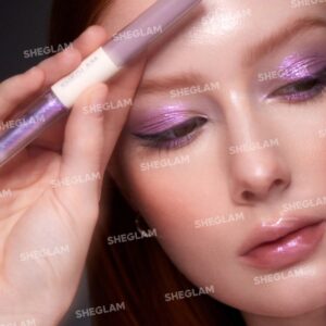 سایه مایع دوطرفه شیگلم مدل Silk & Sparkle رنگ Lavender