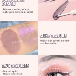 سایه مایع دوطرفه شیگلم مدل Silk & Sparkle رنگ Sky