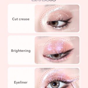 سایه مایع دوطرفه شیگلم مدل Silk & Sparkle رنگ Sky