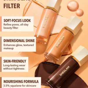 تستر کرم پودر و هایلایتر مایع گلو میکسر شیگلم sunburst glow mixer رنگ Light