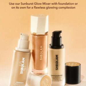 تستر کرم پودر و هایلایتر مایع گلو میکسر شیگلم sunburst glow mixer رنگ Light