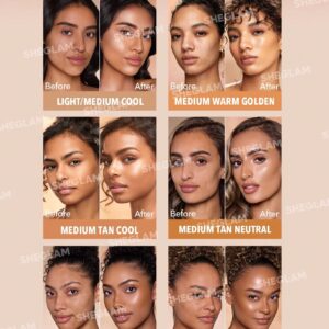 تستر کرم پودر و هایلایتر مایع گلو میکسر شیگلم sunburst glow mixer رنگ Medium