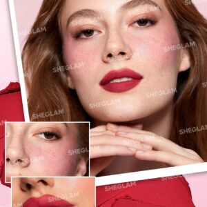 رژلب و رژگونه 3 طبقه شیگلم مدل Very Cherry