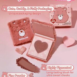 رژگونه پودری شیگلم مدل خرسی رنگ Tickled Pink