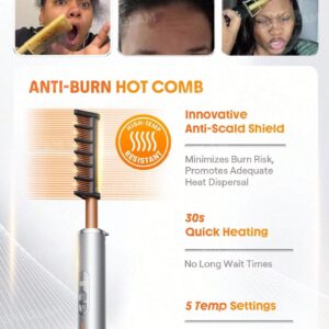 Alternative view of شانه حرارتی صاف کننده مو شیگلم ضد سوختگی مدل Anti Burn Ho...