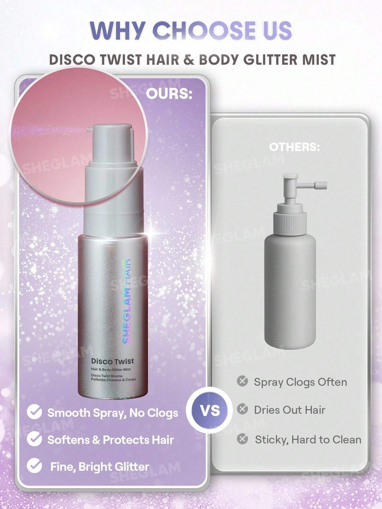 اسپری گلیتر و هایلایتر مو و بدن شیگلم رنگ Dance Queen - خ... 4 اسپری گلیتر و هایلایتر مو و بدن شیگلم رنگ Dance Queen - خ... - Image 4