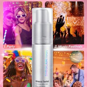 اسپری گلیتر و هایلایتر مو و بدن شیگلم رنگ Dance Queen - خ... 11 Disco Twist Hair Body Glitter Mist Dance Queen 6 اسپری گلیتر و هایلایتر مو و بدن شیگلم رنگ Dance Queen - خ...