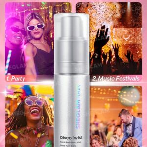اسپری گلیتر و هایلایتر مو و بدن شیگلم رنگ Midnight Aurora... 13 Disco Twist Hair Body Glitter Mist Midnight Aurora 6 اسپری گلیتر و هایلایتر مو و بدن شیگلم رنگ Midnight Aurora...