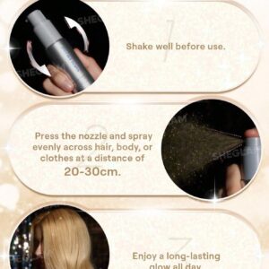 اسپری گلیتر و هایلایتر مو و بدن شیگلم رنگ Star Quality - ... 14 Disco Twist Hair Body Glitter Mist Star Quality 7 اسپری گلیتر و هایلایتر مو و بدن شیگلم رنگ Star Quality - ...