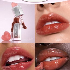 Alternative view of لیپ گلاس آینه ای شیگلم مدل Glass Lock Air Gloss رنگ Caram...