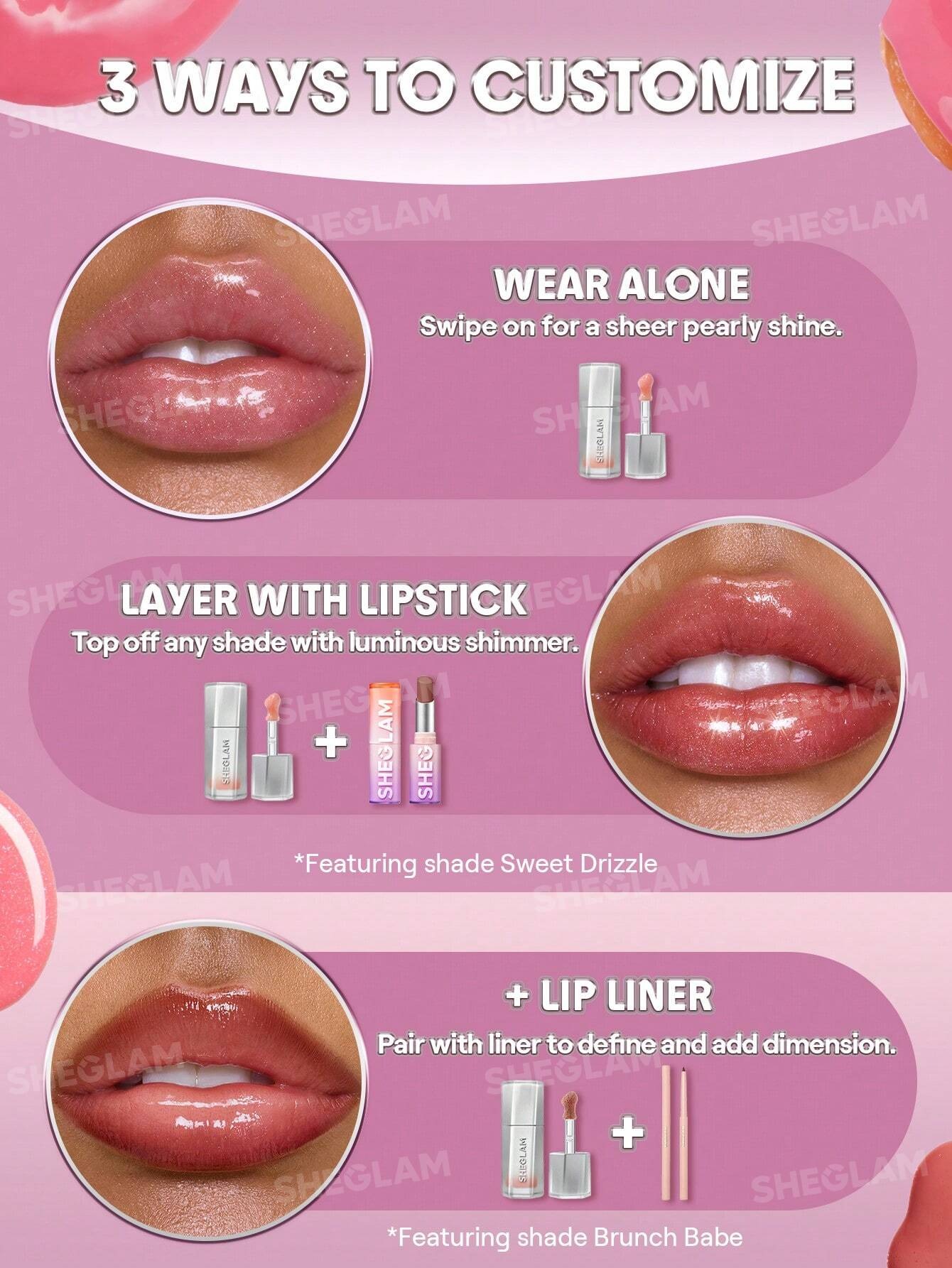 لیپ گلاس آینه ای شیگلم مدل Glass Lock Air Gloss رنگ Honey... 5 لیپ گلاس آینه ای شیگلم مدل Glass Lock Air Gloss رنگ Honey... - Image 5