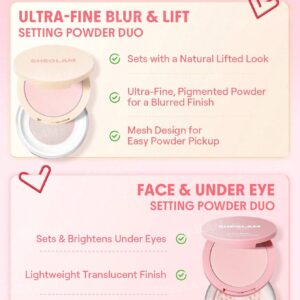 پودر فیکس دوطبقه شیگلم مدل مات و لیفت کننده پوست Bubblegu... 14 Insta Ready Ultra Fine Blur Lift Setting Powder Duo Bubblegum 7 پودر فیکس دوطبقه شیگلم مدل مات و لیفت کننده پوست Bubblegu...