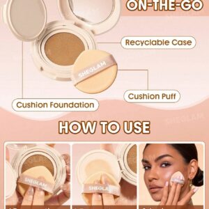 کوشن شیگلم رنگ Sand 13 Lock Go Long Lasting Cushion Foundation Sand 6 کوشن شیگلم رنگ Sand