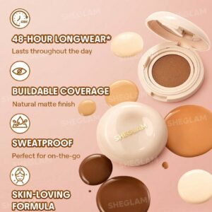 کوشن شیگلم رنگ Shell 9 Lock Go Long Lasting Cushion Foundation Shell 3 کوشن شیگلم رنگ Shell
