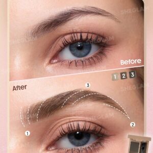 Alternative view of پالت ابرو سه رنگ شیگلم مدل Puff Brow رنگ Brown - خرید و ب...