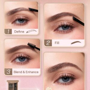 پالت ابرو سه رنگ شیگلم مدل Puff Brow رنگ Brown - خرید و ب... 9 Puff Brow Palette Brown 5 پالت ابرو سه رنگ شیگلم مدل Puff Brow رنگ Brown - خرید و ب...