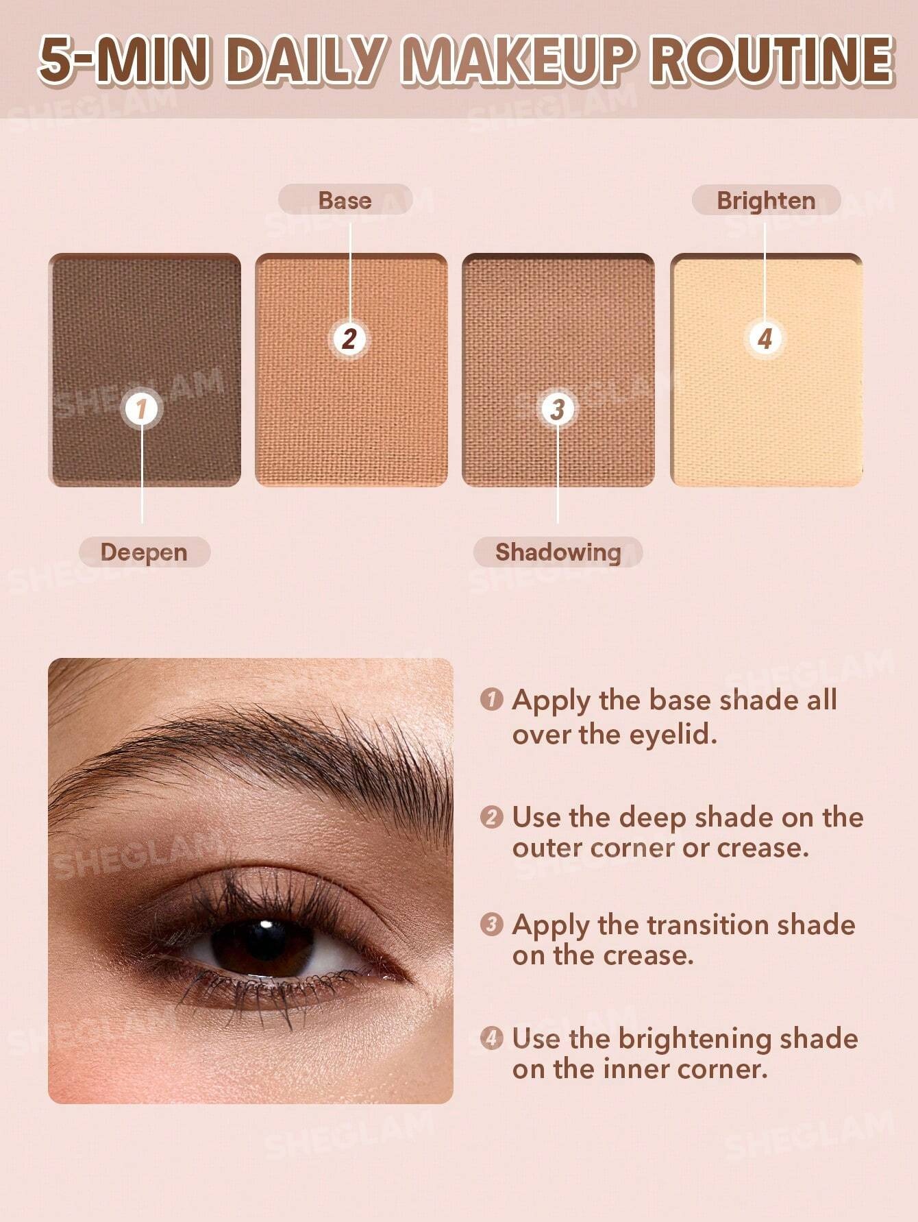 پالت سایه 4رنگ شیگلم مدل Serene 3 پالت سایه 4رنگ شیگلم مدل Serene - Image 3