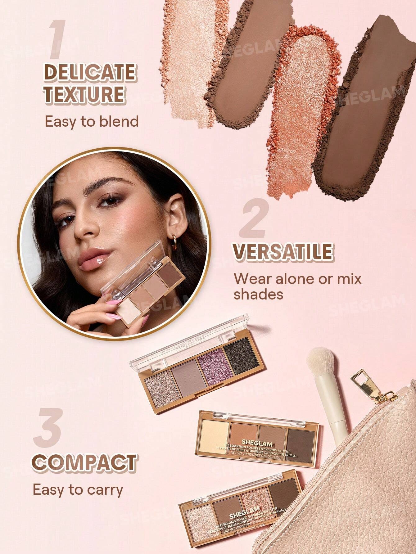 پالت سایه 4رنگ شیگلم مدل Serene 4 پالت سایه 4رنگ شیگلم مدل Serene - Image 4